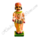 Hand Painted Wooden Gop Statue With Musical instruments