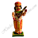Hand Painted Wooden Gop Statue With Musical instruments