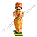 Hand Painted Wooden Gop Statue With Musical instruments