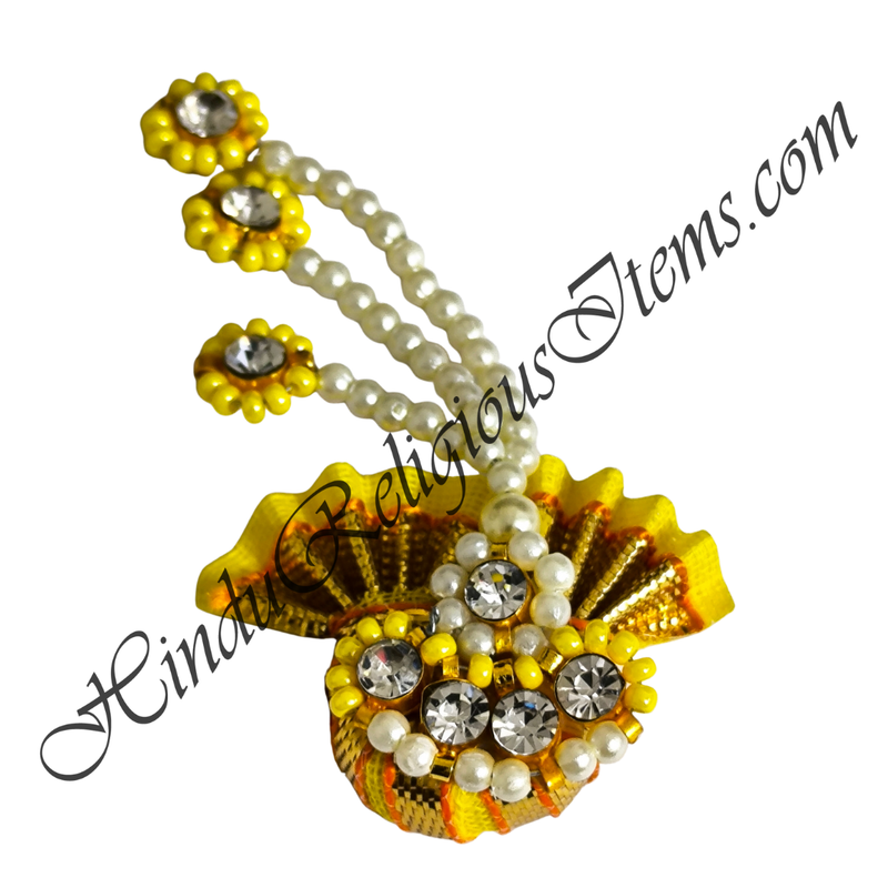 Premium Quality Cotton Paag With Moti Decoration With Tihara Moti Katra