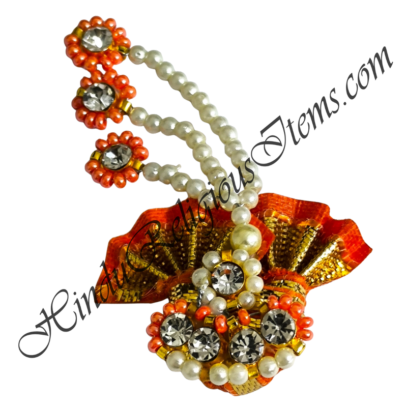 Premium Quality Cotton Paag With Moti Decoration With Tihara Moti Katra