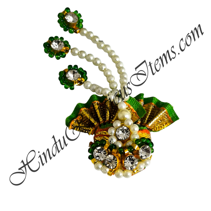 Premium Quality Cotton Paag With Moti Decoration With Tihara Moti Katra