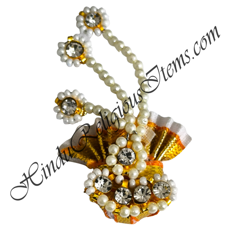 Premium Quality Cotton Paag With Moti Decoration With Tihara Moti Katra