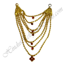 Premium Quality Golden Metal 7 Layer Mala With Flower Shape Pendant