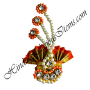 Premium Quality Cotton Paag With Moti Decoration With Tihara Moti Katra