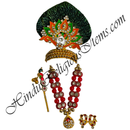 Premium Quality Coloured Moti With Nang(Diamond) Lalan Mala Set