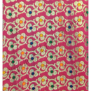 Brocade Golden Jhari Triangle Flower Print Fabric/ Kapad (BJTFP)