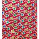 Brocade Golden Jhari Triangle Flower Print Fabric/ Kapad (BJTFP)