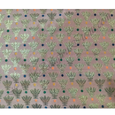 Brocade Golden Jhari Kamal Kali Print Fabric/ Kapad (BJKKP)