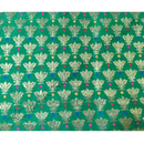 Brocade Golden Jhari Kamal Kali Print Fabric/ Kapad (BJKKP)