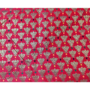 Brocade Golden Jhari Kamal Kali Print Fabric/ Kapad (BJKKP)