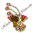 Premium Quality Cotton Paag With Moti Decoration With Tihara Moti Katra