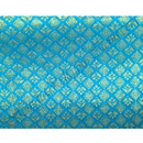 Brocade Golden Jhari Flower & Diamond Print Fabric/ Kapad (BJFDP)