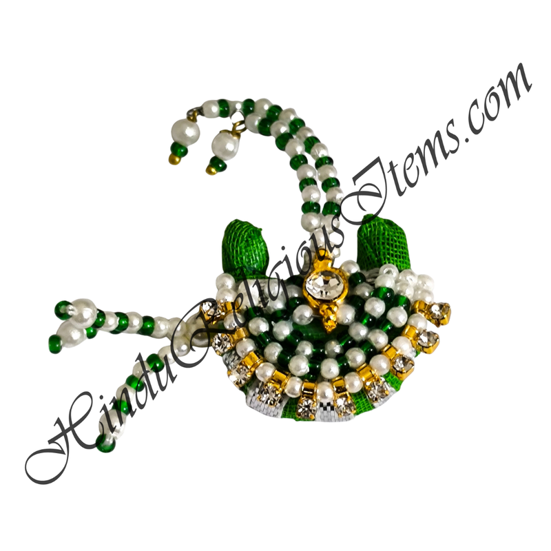 Premium Quality Cotton Paag With Moti Decoration With Moti Lad