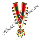 Premium Quality Six Layer Mil-Ma Colour Moti Mala With Travel & Half Moon Shape Pendant