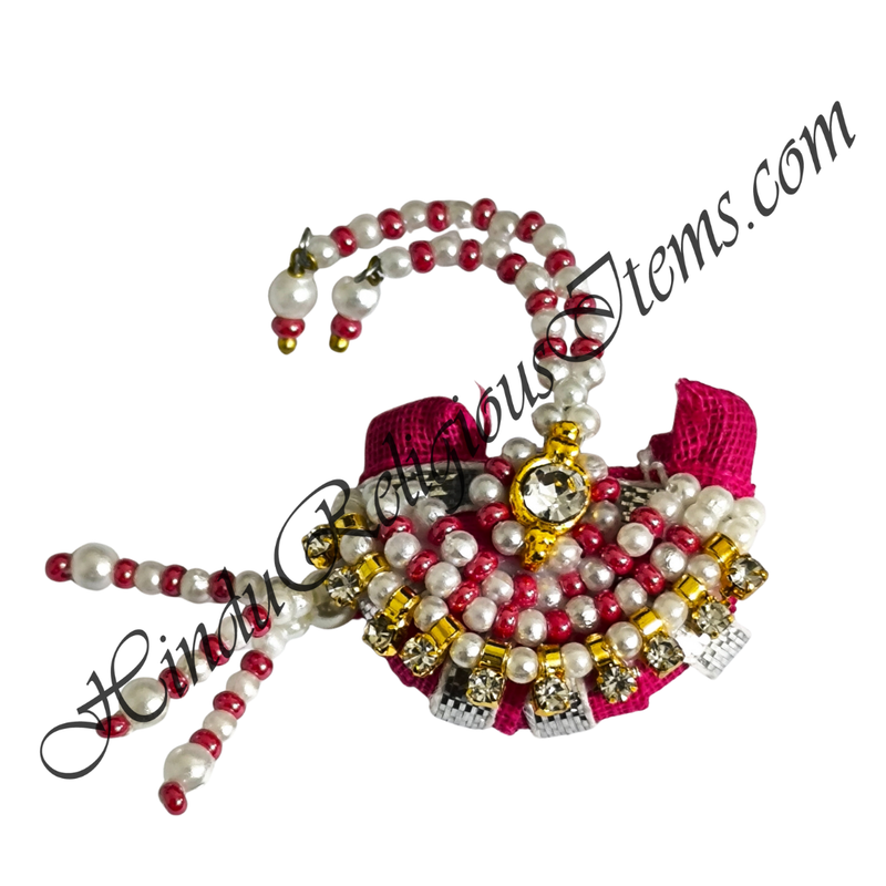 Premium Quality Cotton Paag With Moti Decoration With Moti Lad