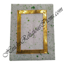 White Chitraji Cotton Vasanti / Chatna Vastra with Golden Lace