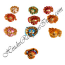 Lalan Kulhe With Golden (Soneri) Lace