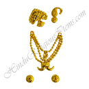 Premium Quality Golden Metal Mala Set With Waghnakh Shape Pendant