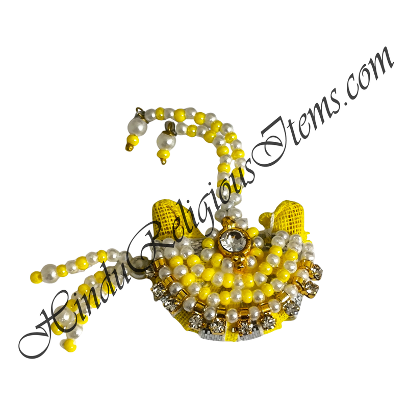 Premium Quality Cotton Paag With Moti Decoration With Moti Lad