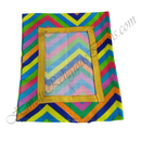 Chitraji Slub Cotton W Shaped Leheriya Vastra With Golden Lace
