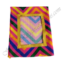 Chitraji Slub Cotton W Shaped Leheriya Vastra With Golden Lace