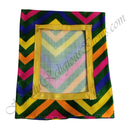 Chitraji Slub Cotton W Shaped Leheriya Vastra With Golden Lace
