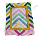 Chitraji Slub Cotton W Shaped Leheriya Vastra With Golden Lace