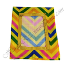 Chitraji Slub Cotton W Shaped Leheriya Vastra With Golden Lace