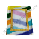 Chitraji Slub Cotton W Shaped Leheriya Vastra With Golden Lace