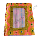 Chitraji Brocade Jhari Square Design Vastra With Golden Jhari Lace