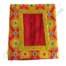 Chitraji Brocade Jhari Square Design Vastra With Golden Jhari Lace