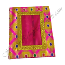 Chitraji Brocade Jhari Square Design Vastra With Golden Jhari Lace