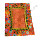 Chitraji Saga Silk Coloured Flower Design Vastra with Golden Jhari Lace