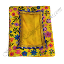 Chitraji Saga Silk Coloured Flower Design Vastra with Golden Jhari Lace