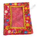 Chitraji Saga Silk Coloured Flower Design Vastra with Golden Jhari Lace