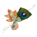 Cotton Chandan Print Sadi Paag With Kali Chandrika & Moti Lad Decoration & Diamond