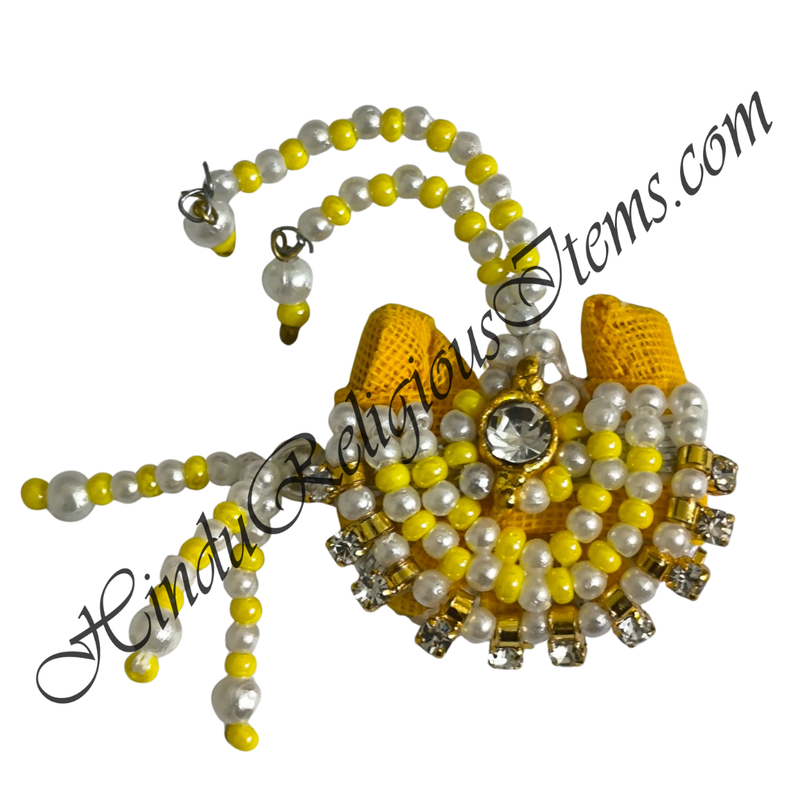 Premium Quality Cotton Paag With Moti Decoration With Moti Lad