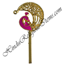 Golden Metal Meenakari Peacock Shape Katra