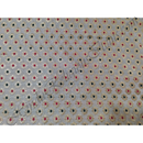 Golden Jhari Flower butti Brocade Kapad with red and green dots, 46 inch panna, sold by the metre for Vastra