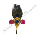 Premium Quality Golden Metal Mor Chandrika With Nang (Diamond)