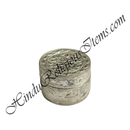 White Metal Raound Shape Bantaji With Carving Design