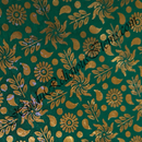 Satin Golden Flower Print Kinkhab Fabric/ Kapad (SFPK)
