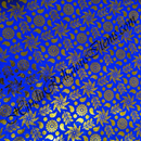 Satin Golden Flower Print Kinkhab Fabric/ Kapad (SFPK)