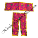 Lalan Brocade Jhari With Flower Design Chira Vastra With Golden Lace