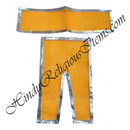 Lalan Cotton Orange Doriya Chira Vastra With Silver Lace