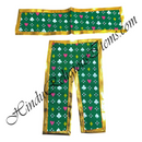 Lalan Cotton Cheent With Geometric Design Chira Vastra With Golden Lace