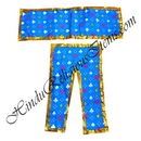 Lalan Cotton Cheent With Geometric Design Chira Vastra With Golden Lace