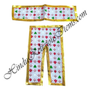 Lalan Cotton Cheent With Geometric Design Chira Vastra With Golden Lace