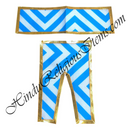 Lalan Slub Cotton W Shape Leheriya Chira Vastra With Golden Lace